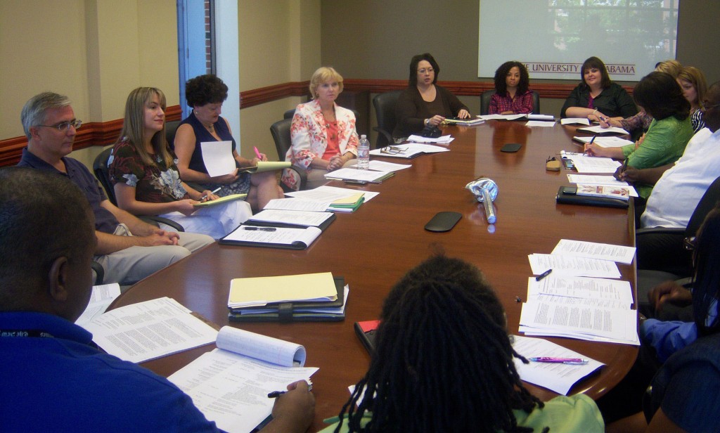 Members of the NOSC 2012 Planning Committee discuss the conference.