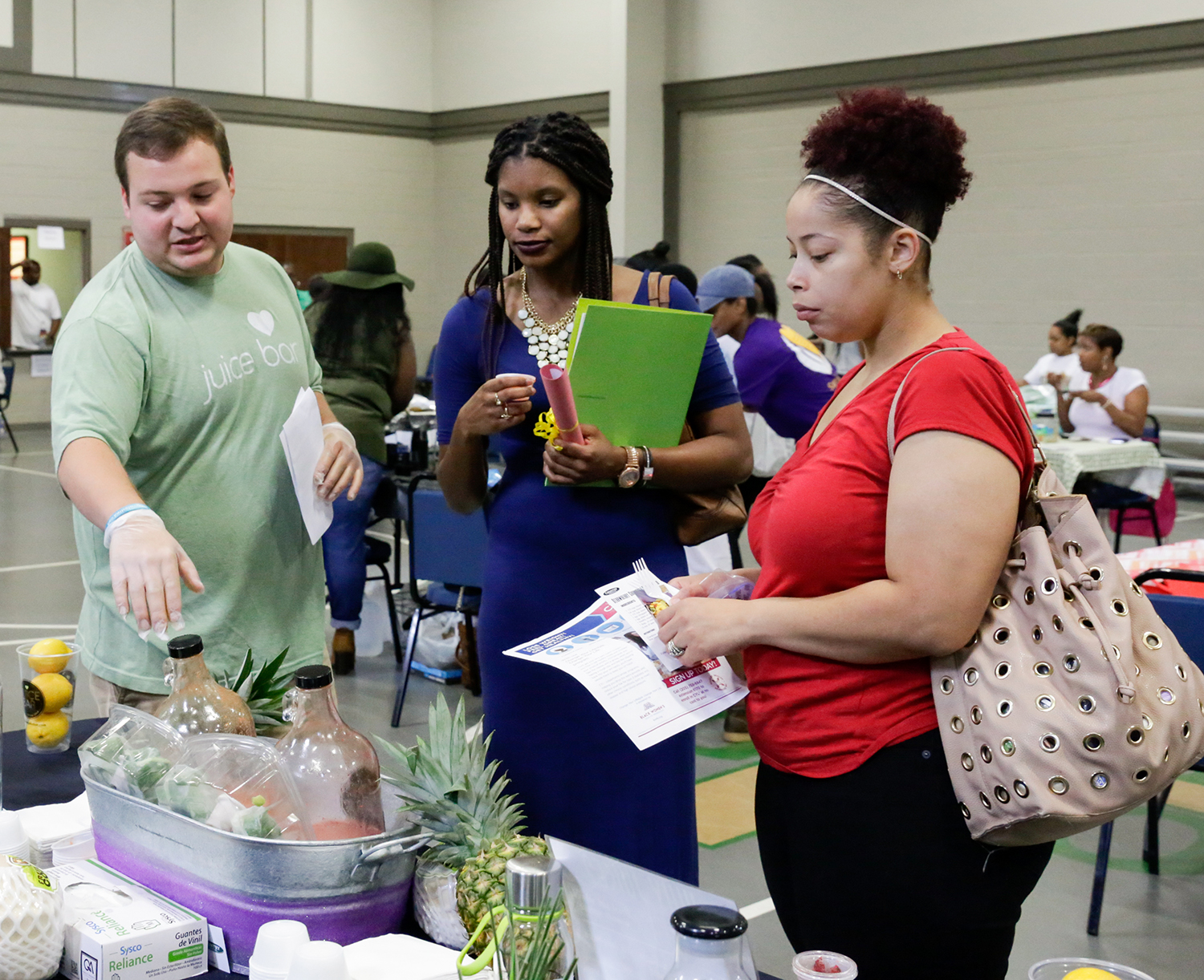 Tuscaloosa’s Juice Bar provided a variety of juice samples during the Healthy Eating Expo.