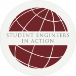 Student Engineers in Action written over a crimson globe